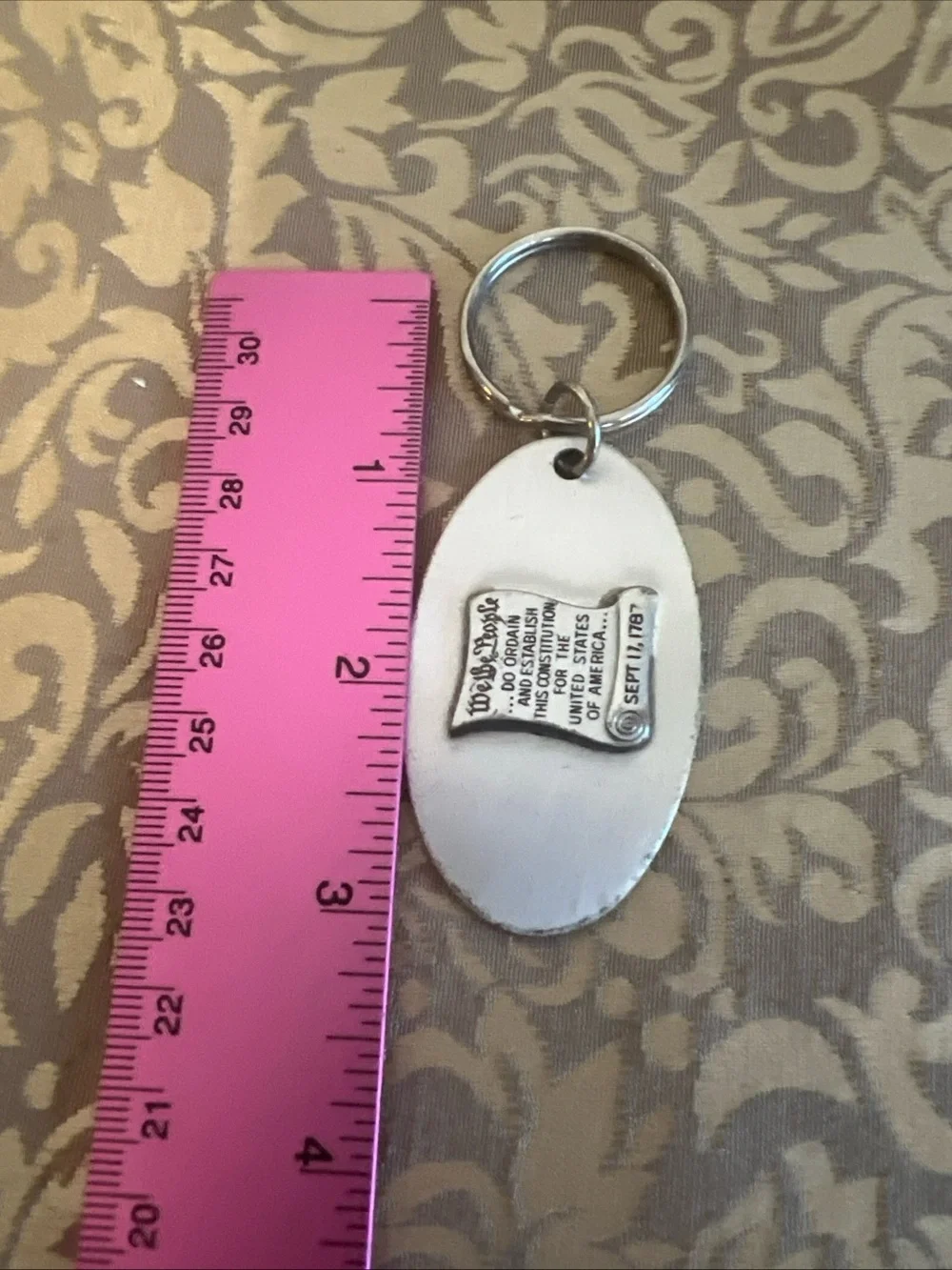 We The People Keyring Silver Gift Novelty